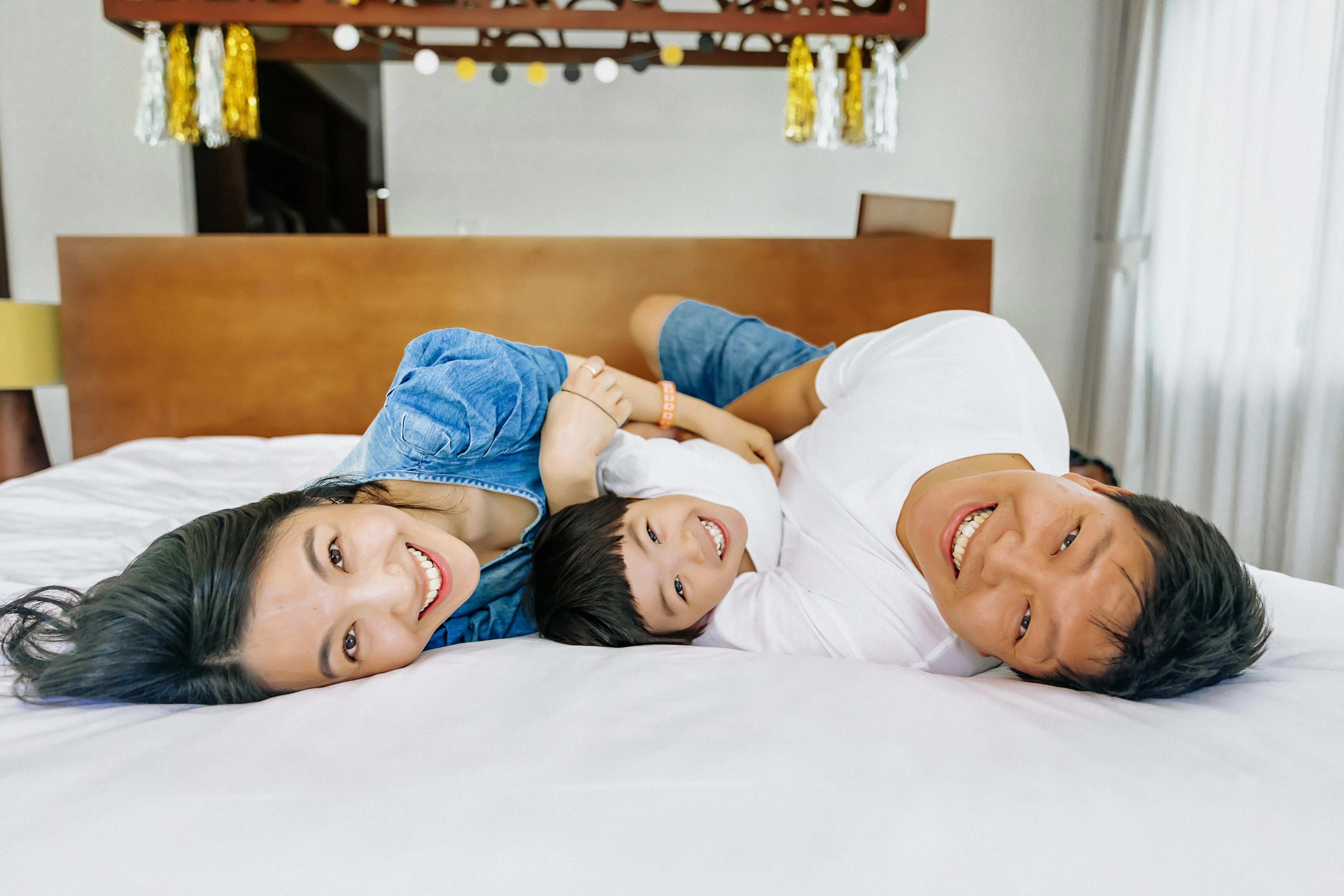 Happy family at home